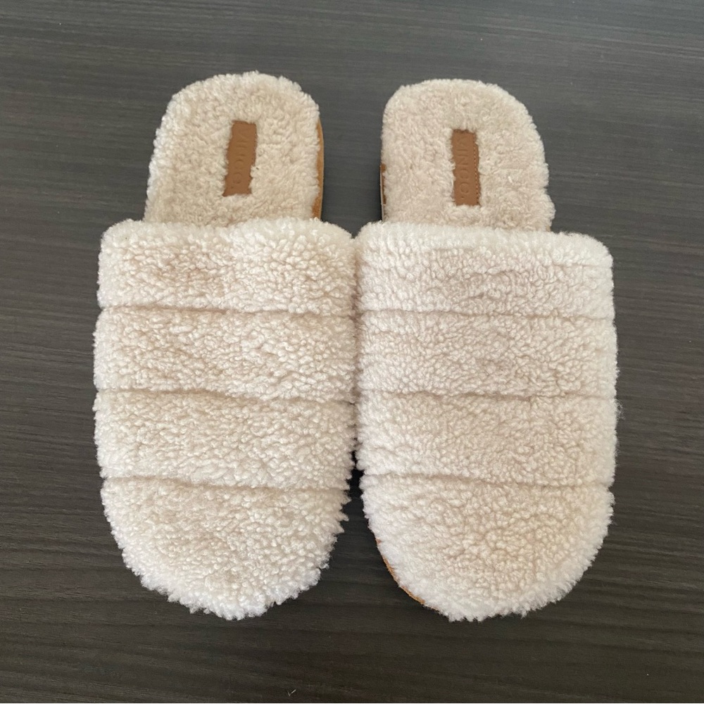 Vince Lamb Fur Slides